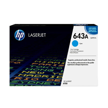Toner Hp Q5951A (643A) L.J. 4700 / Cyan tiene un rendimiento excelente si se trata de impresiones de calidad, la cual te rinde para 11.000 páginas 