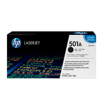 Toner Hp Q6470A (501A) L.J. 3600/3800 Negro viene con un chip inteligente insertado en el cartucho asi mismo obtendrá colores vibrantes,