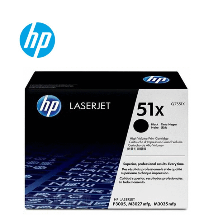 Toner Hp Q7551X (51X) L.J. P3005x Negro te ofrece calidad de impresión  nítido y radiante, te brinda garantía de fábrica te rinde para 13.000 págs
