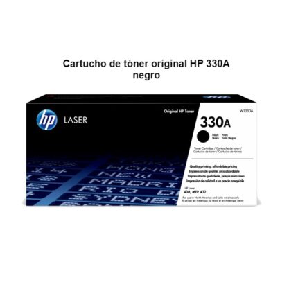 Toner Hp W1330A (330A) L.J. 408dn Black 5,000 Pgs  te ofrece calidad de impresión en color Negro nítido y radiante, te brinda garantía de fábrica