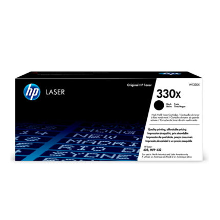 Toner Hp W1330X (330X) L.J. 408dn Black 15,000 Pgs viene con un chip inteligente insertado en el cartucho 330X De Alto rendimiento.
