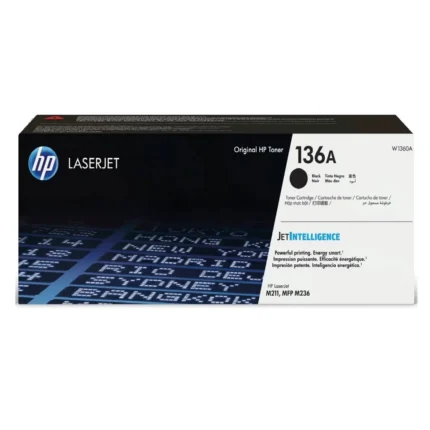 Toner Hp W1360A (136A) L.J. M211 Black 1,150 Pgs permiten imprimir textos y gráficos en color negro nítido con opciones de alto rendimiento.
