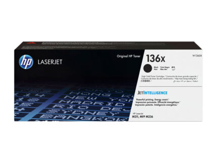 Toner Hp W1360X (136X) L.J. M211 Black 2,600 Pgs permiten imprimir textos y gráficos en color negro nítido, con opciones de alto rendimiento.