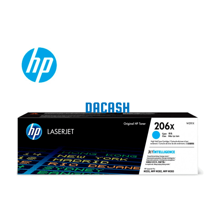 Toner Hp W2111X (206X) L.J. M255 Cyan 2,450 Pgs asequible para impresoras compactas y rápidas, ofrecen un seguimiento de tóner confiable