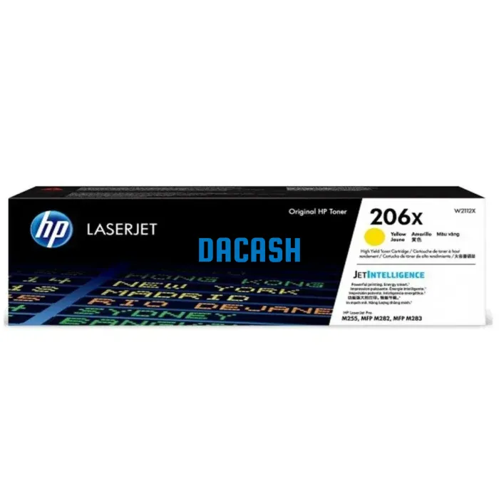 Toner Hp W2112X (206X) L.J. M255 Yellow 2,450 Pgs asequible para impresoras compactas y rápidas, ofrecen un seguimiento de tóner confiable