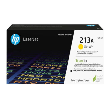 Toner Hp W2132A (213A) Lj 5800 Ent. Yellow 3,000 Pgs es un cartucho de tóner original diseñado para una amplia gama de impresoras HP