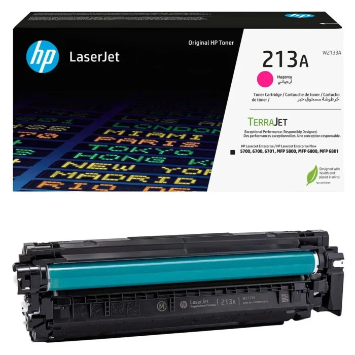 Toner Hp W2133A (213A) Lj 5800 Ent. Magenta 3,000 Pgs es un cartucho de tóner original diseñado para una amplia gama de impresoras HP