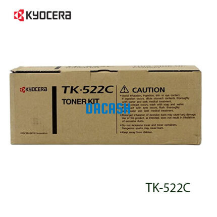 Toner Kyocera TK-522C Original Cyan que produce impresiones nítidas y colores amarillos vivos gracias a su fórmula cerámica avanzada