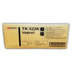 Toner Kyocera TK-522K Original Negro que produce impresiones nítidas y colores amarillos vivos gracias a su fórmula cerámica avanzada