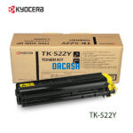 Toner Kyocera TK-522Y Original Yellow que produce impresiones nítidas y colores amarillos vivos gracias a su fórmula cerámica avanzada