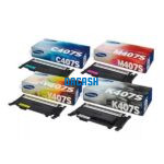 Toner Samsung CLT-407S CLX-3185, CLP-325 Pack Original con rendimiento de 1500 páginas en negro y 1000 páginas en color.