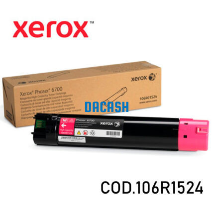 Toner Xerox 106R01524 Magenta Phaser 6700 tiene un rendimiento excelente si se trata de impresiones de calidad, te rinde para 12,000 págs