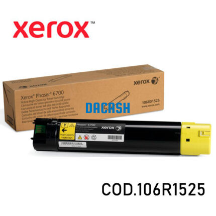Toner Xerox 106R01525 Yellow Phaser 6700 tiene un rendimiento excelente si se trata de impresiones de calidad, te rinde para 12,000 págs