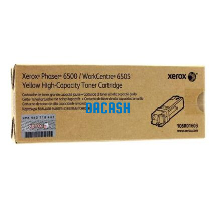 Toner Xerox 106R01603 Yellow 6500/6505 tiene un rendimiento excelente si se trata de impresiones de calidad, la cual te rinde para 2,500 págs