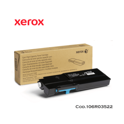 Toner Xerox 106R03522 Cyan C400/C405 es la mejor opción para quienes buscan impresiones nítidas y duraderas rinde 5,000 páginas