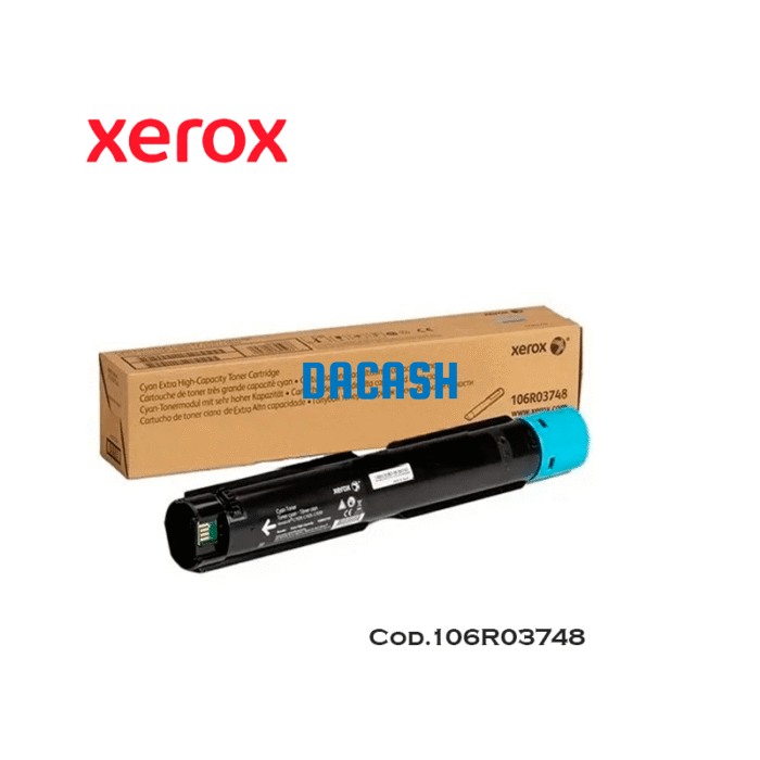 Toner Xerox 106R03748 cyan Versalink C7020, C7025 obtendrás impresiones de alta calidad con texto nítido y gráficos claros en cada págs.