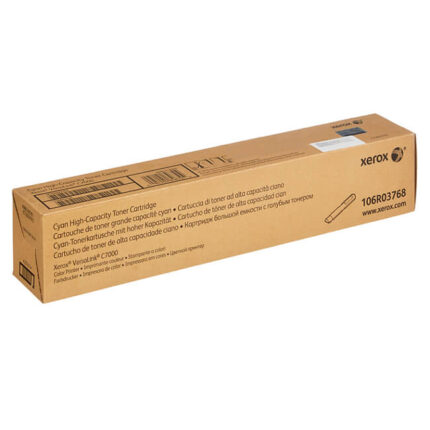 Toner Xerox 106R03768 Cyan Versalink C7000 Alta Capacidad, Con Rendimiento Aproximado de 10,100 Paginas 