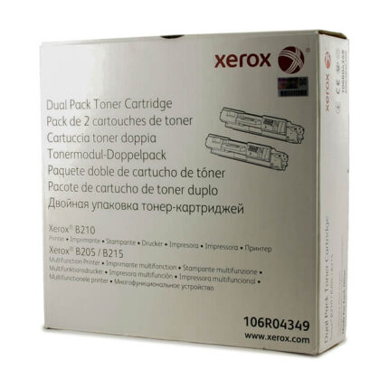 Toner Xerox b210, 215 Negro 106R04349 tiene un rendimiento excelente si se trata de impresiones de calidad, la cual te rinde para 6.000 páginas 