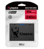Unidad SSD 2.5 Sata 240GB Kingston A400 es 10 veces mas rápido que un disco tradicional para un mejor rendimiento, mayor capacidad.