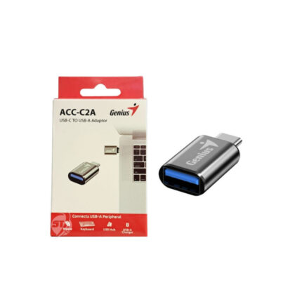 Z Adaptador Genius Acc-C2a Usb-C A Usb-A Dark Grey Adaptador USB Tipo C a Tipo A. Dimensiones:16.3 x 31.15 x 8.1 mm. Peso Aprox. 5 g.